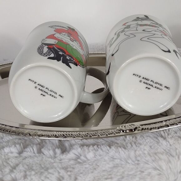 2 Fitz & Floyd Christmas Mugs - Picture 5 of 6